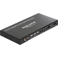 Delock 11367 2 ports Commutateur KVM Display-Port USB 1920 x 1080 pixels