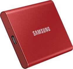 Disque SSD externe Samsung portable SSD T7 2TO rouge métallique