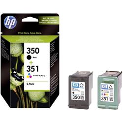 HP Cartouche dencre 350, 351 dorigine pack bundle noir, cyan, magenta, jaune SD412EE Pack 
