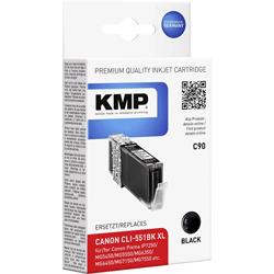 Cartouche dencre compatible KMP C90 noir photo - remplace Canon CLI-551BK, CLI-551BK XL