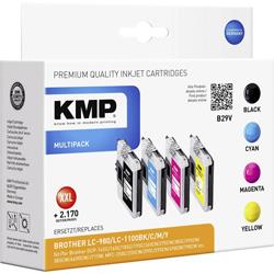 Pack de cartouches dencre KMP / Encre B29V / Remplace Brother N/A, noir, cyan, magenta, jaune, compatible