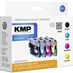 KMP Encre remplace Brother LC-223 compatible pack bundle noir, cyan, magenta, jaune B48V 1