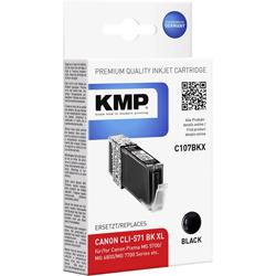 Cartouche dencre compatible KMP C107BKX noir photo - remplace Canon CLI-571 BK XL