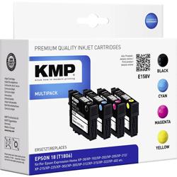 KMP Encre remplace Epson T1801, T1802, T1803, T1804, 18 compatible pack bundle noir, cyan, magenta, jaune E158