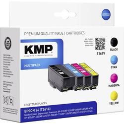 KMP Encre remplace Epson T2616, 26 compatible pack bundle noir, cyan, magenta, jaune E167V 1626,4850