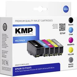 KMP Encre remplace Epson T3337, 33 compatible pack bundle noir, cyan, magenta, jaune E216V 1633,4855