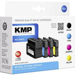 KMP Encre remplace HP 932XL, 933XL compatible pack bundle noir, cyan, magenta, jaune H174V 1725,4005