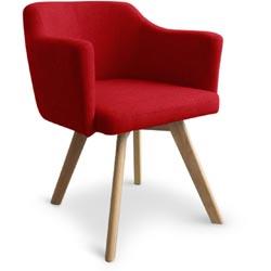 Fauteuil Scandinave Rouge LAYAL