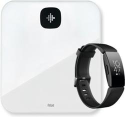 Pèse personne connecté Fitbit ARIA AIR blanche + INSPIRE HR noir