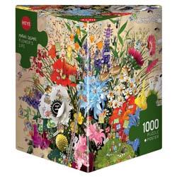 HEYE - Puzzle 1000 pièces boîte triangulaire Flower's Life