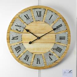 Horloge en verre impression bois D50 wood