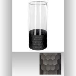 Vase en Verre Noir Mat Spirit H.24cm