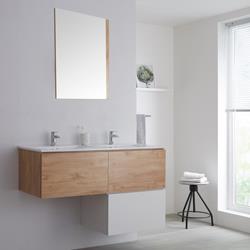 Hudson Reed - Meuble salle de bain avec vasque Blanc & Chêne Newington - 120cm