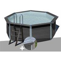 Kit piscine composite Gré Avant-Garde ronde 4,10 x 1,24 m + Bâche hiver
