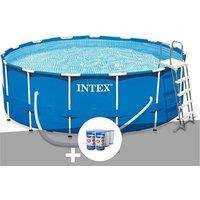 Kit piscine tubulaire Intex Metal Frame ronde 4,57 x 1,22 m + 6 cartouches de filtration