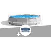 Kit piscine tubulaire Intex Prism Frame ronde 3,66 x 0,76 m + Bâche de protection