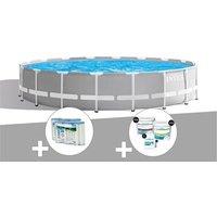 Kit piscine tubulaire Intex Prism Frame ronde 5,49 x 1,22 m + 6 cartouches de filtration + Kit de traitement a
