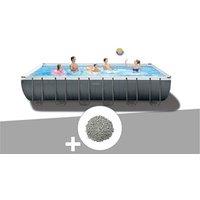 Kit piscine tubulaire Intex Ultra XTR Frame rectangulaire 7,32 x 3,66 x 1,32 m + 20 kg de 