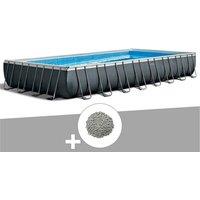 Kit piscine tubulaire Intex Ultra XTR Frame rectangulaire 9,75 x 4,88 x 1,32 m + 20 kg de 