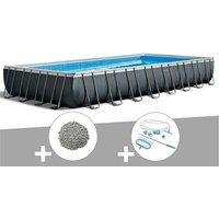 Kit piscine tubulaire Intex Ultra XTR Frame rectangulaire 9,75 x 4,88 x 1,32 m + 20 kg de 