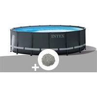 Kit piscine tubulaire Intex Ultra XTR Frame ronde 5,49 x 1,32 m + 20 kg de zéolite