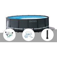 Kit piscine tubulaire Intex Ultra XTR Frame ronde 5,49 x 1,32 m + Kit de traitement au chlore + Kit d