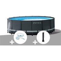 Kit piscine tubulaire Intex Ultra XTR Frame ronde 5,49 x 1,32 m + Kit d