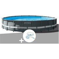 Kit piscine tubulaire Intex Ultra XTR Frame ronde 6,10 x 1,22 m + Kit d