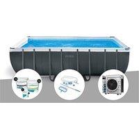 Kit piscine tubulaire Intex Ultra XTR rectangulaire 5,49 x 2,74 x 1,32 m + Kit de traitement au chlore + Kit d