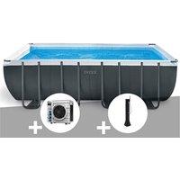 Kit piscine tubulaire Intex Ultra XTR rectangulaire 5,49 x 2,74 x 1,32 m + Pompe à chaleur + Douche solaire
