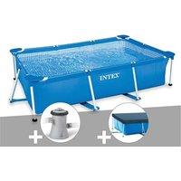 Kit piscine tubulaire rectangulaire Intex 3,00 x 2,00 x 0,75 m + Filtration à cartouche + 6 cartouches de filt