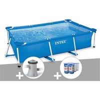 Kit piscine tubulaire rectangulaire Intex 3,00 x 2,00 x 0,75 m + Filtration à cartouche + 6 cartouches de filt