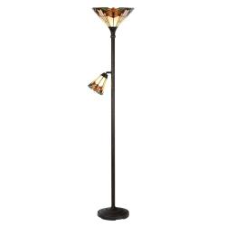 Lampadaire 5969 avec liseuse, style Tiffany - Clayre & Eef