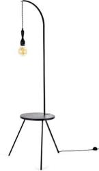 Lampadaire avec table en bois noir Studio Simple - Serax