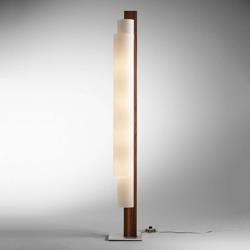 Lampadaire LED Stele en bois de noyer - Domus