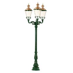 Lampadaire Paris vert à trois lampes - K. S. Verlichting
