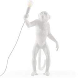 Lampe à poser d'extérieur blanche Monkey debout - Seletti
