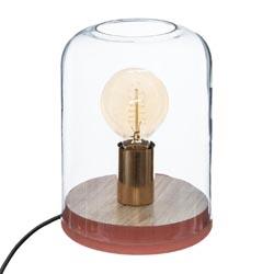 Lampe Dome Bois H. 23 cm Cosyness - Atmosphera