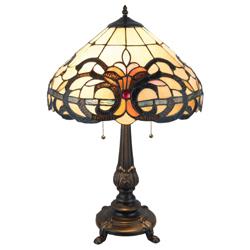 Lampe à poser 5924 abat-jour verre style Tiffany - Clayre & Eef