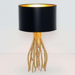 Lampe à poser Capri noire, rond, hauteur 44cm - J. Hollander