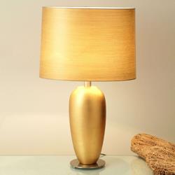 Lampe à poser classique EPSILON dorée, haut. 65 cm - J. Hollander