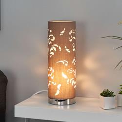 Lampe à poser Flora cappuccino avec décor - Fischer & Honsel