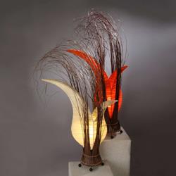 Lampe à poser florale Bunga orange - Woru