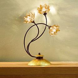 Lampe à poser florale FIORELLA cristal ambre - Kogl