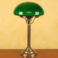 Lampe à poser Hari en laiton à abat-jour vert - Berliner Messinglamp
