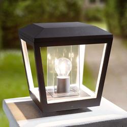 Lampe pour socle Dunia avec abat-jour transparent - Lucande