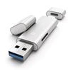 Lecteur de cartes SD/microSD USB-C - aluminium silver
