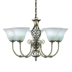 Lustre CAMEROON style colonial à 5 lampes - Searchlight