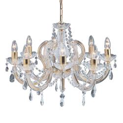 Lustre laiton MARIE THERESE à 8 lampes - Searchlight