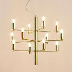 Lustre Tadina à 12 lampes, couleur laiton - Lampenwelt.com